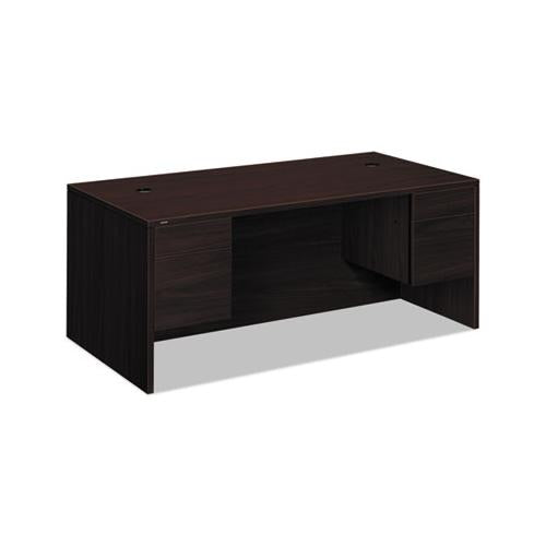 10500 Series 3-4 Height Double Pedestal Desk, 72w X 36d X 29.5h, Mahogany