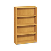 10700 Series Wood Bookcase, Four Shelf, 36w X 13 1-8d X 57 1-8h, Harvest