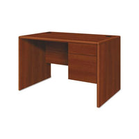 10700 Series Single 3-4 Right Pedestal Desk, 48w X 30d X 29.5h, Cognac