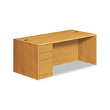 10700 Series Single Pedestal Desk, Full Left Pedestal, 72w X 36d X 29.5h, Harvest