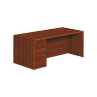 10700 Series Single Pedestal Desk, Full Left Pedestal, 72w X 36d X 29.5h, Cognac