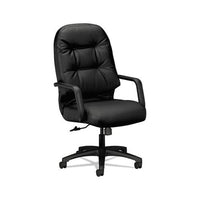 Pillow-soft 2090 Series Executive High-back Swivel-tilt Chair, Supports Up To 300 Lbs., Black Seat-black Back, Black Base
