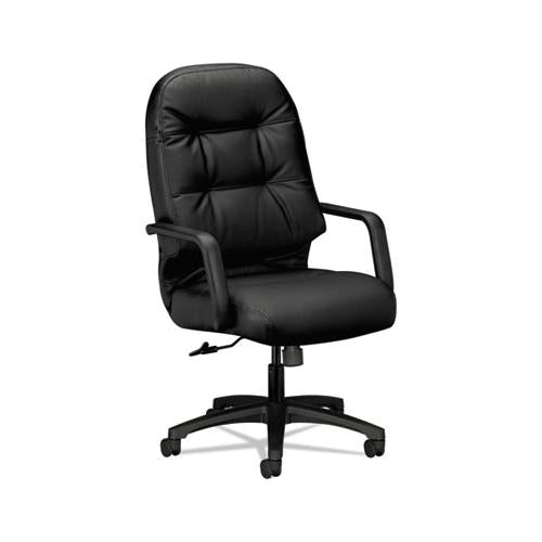 Pillow-soft 2090 Series Executive High-back Swivel-tilt Chair, Supports Up To 300 Lbs., Black Seat-black Back, Black Base