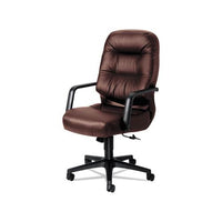 Pillow-soft 2090 Series Executive High-back Swivel-tilt Chair, Supports Up To 300 Lbs., Burgundy Seat-back, Black Base