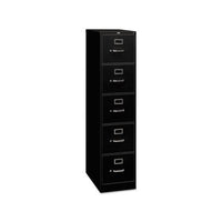 310 Series Five-drawer Full-suspension File, Legal, 18.25w X 26.5d X 60h, Black