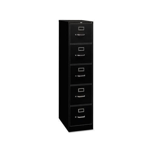 310 Series Five-drawer Full-suspension File, Legal, 18.25w X 26.5d X 60h, Black