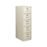 310 Series Five-drawer Full-suspension File, Legal, 18.25w X 26.5d X 60h, Light Gray