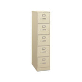 310 Series Five-drawer Full-suspension File, Letter, 15w X 26.5d X 60h, Putty