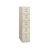 310 Series Five-drawer Full-suspension File, Letter, 15w X 26.5d X 60h, Light Gray