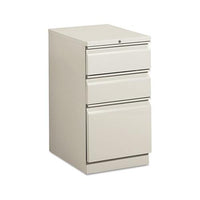 Efficiencies Mobile Box-box-file Pedestal, 15w X 19.88d X 28h, Light Gray