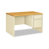 38000 Series Right Pedestal Desk, 48w X 30d X 29.5h, Harvest-putty