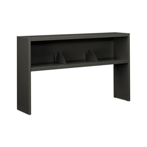 38000 Series Stack On Open Shelf Hutch, 60w X 13.5d X 34.75h, Charcoal