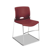 Olson Stacker High Density Chair, Mulberry Seat-mulberry Back, Chrome Base, 4-carton