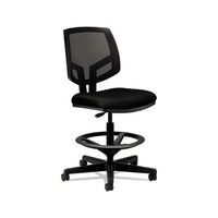 Volt Series Mesh Back Adjustable Task Stool, 32.38" Seat Height, Up To 275 Lbs., Black Seat-black Back, Black Base