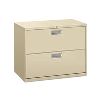 600 Series Two-drawer Lateral File, 36w X 18d X 28h, Putty