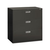 600 Series Three-drawer Lateral File, 42w X 18d X 39.13h, Charcoal