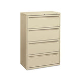 700 Series Four-drawer Lateral File, 36w X 18d X 52.5h, Putty