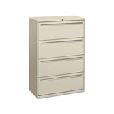 700 Series Four-drawer Lateral File, 36w X 18d X 52.5h, Light Gray