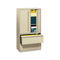 700 Series Lateral File With Storage Cabinet, 36w X 18d X 64.25h, Putty