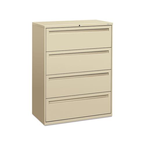 700 Series Four-drawer Lateral File, 42w X 18d X 52.5h, Putty