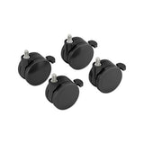 Height-adjustable Base Caster Add-on Kit, Black, 4-pack