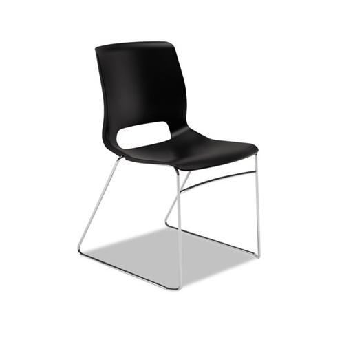 Motivate High-density Stacking Chair, Onyx Seat-black Back, Chrome Base, 4-carton