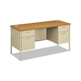 Metro Series Kneespace Credenza, 60w X 24d X 29.5h, Harvest-putty