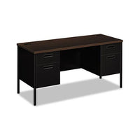 Metro Series Kneespace Credenza, 60w X 24d X 29.5h, Mocha-black