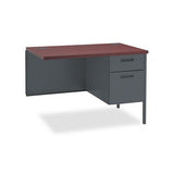 Metro Classic Series Workstation Return, Right, 42w X 24d, Mahogany-charcoal