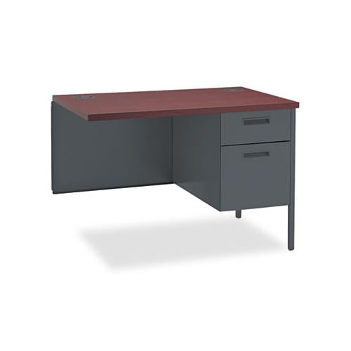 Metro Classic Series Workstation Return, Right, 42w X 24d, Mahogany-charcoal