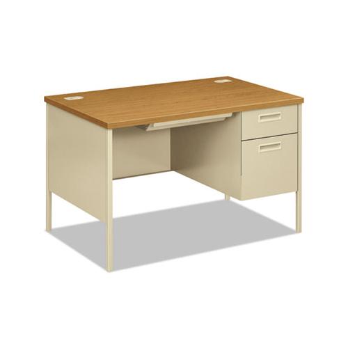 Metro Classic Right Pedestal Desk, 48w X 30d X 29.5h, Harvest-putty