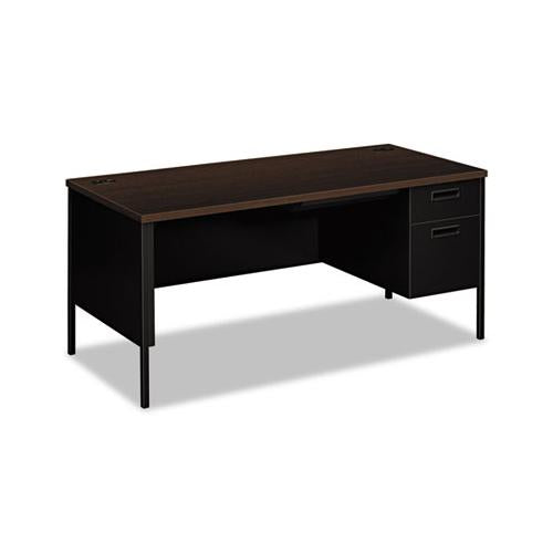 Metro Classic Right Pedestal Desk, 66w X 30d X 29.5h, Mocha-black