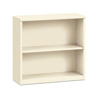 Metal Bookcase, Two-shelf, 34-1-2w X 12-5-8d X 29h, Putty