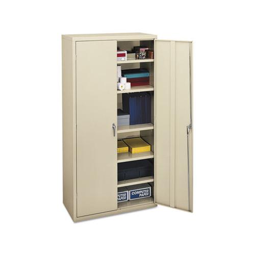 Assembled Storage Cabinet, 36w X 18 1-8d X 71 3-4h, Putty