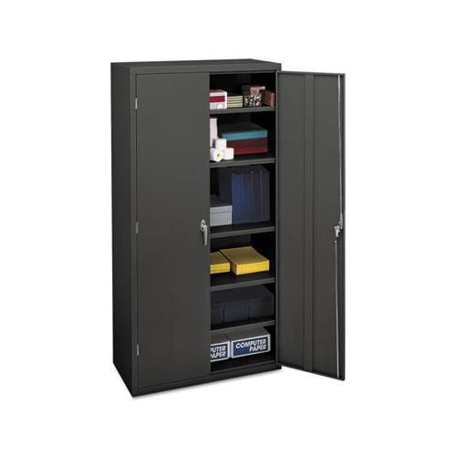 Assembled Storage Cabinet, 36w X 18 1-8d X 71 3-4h, Charcoal