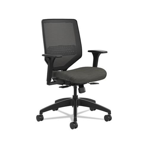 Solve Series Mesh Back Task Chair, Supports Up To 300 Lbs., Ink Seat, Black Back, Black Base