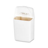 Wall Mount Sanitary Napkin Receptacle-abs, Ppc Plastic, 1 Gal, White