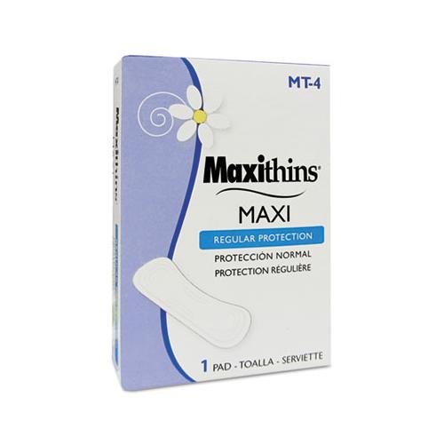 Maxithins Vended Sanitary Napkins #4, 250 Individually Boxed Napkins-carton