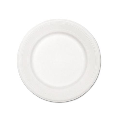 Paper Dinnerware, Plate, 10 1-2" Dia, White, 500-carton