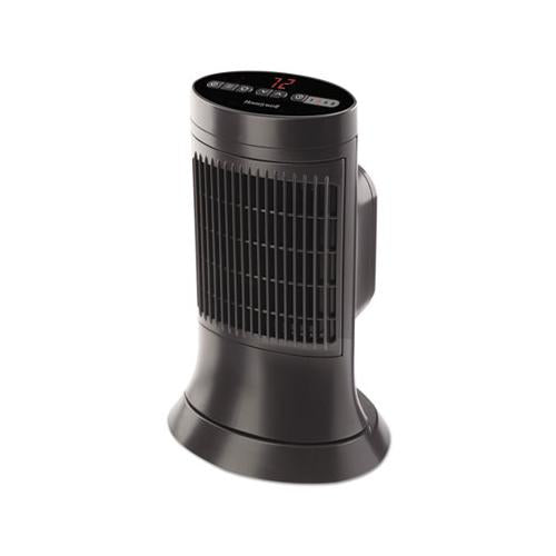 Digital Ceramic Mini Tower Heater, 750 - 1500 W, 10" X 7 5-8" X 14", Black