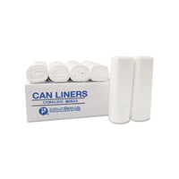 High-density Commercial Can Liners, 7 Gal, 6 Microns, 20" X 22", Clear, 2,000-carton