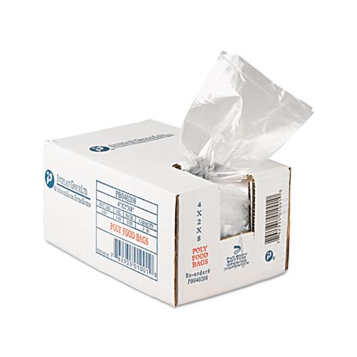 Food Bags, 16 Oz, 0.68 Mil, 4" X 8", Clear, 1,000-carton
