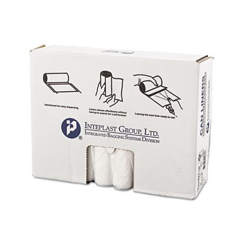 High-density Interleaved Commercial Can Liners, 33 Gal, 11 Microns, 33" X 40", Clear, 500-carton