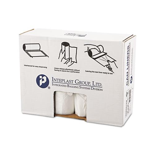 High-density Interleaved Commercial Can Liners, 60 Gal, 12 Microns, 38" X 60", Clear, 200-carton