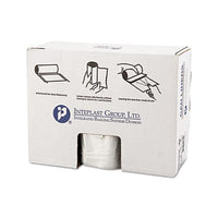 High-density Interleaved Commercial Can Liners, 60 Gal, 22 Microns, 38" X 60", Clear, 150-carton