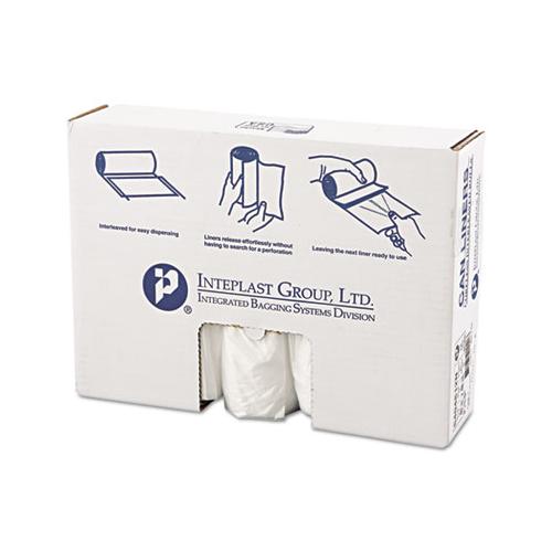 High-density Interleaved Commercial Can Liners, 45 Gal, 12 Microns, 40" X 48", Clear, 250-carton