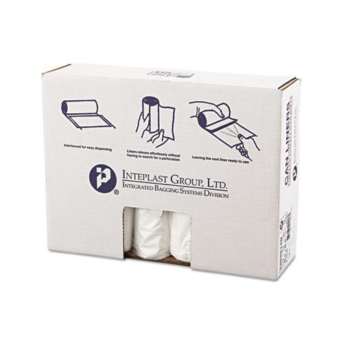 High-density Interleaved Commercial Can Liners, 45 Gal, 14 Microns, 40" X 48", Clear, 250-carton