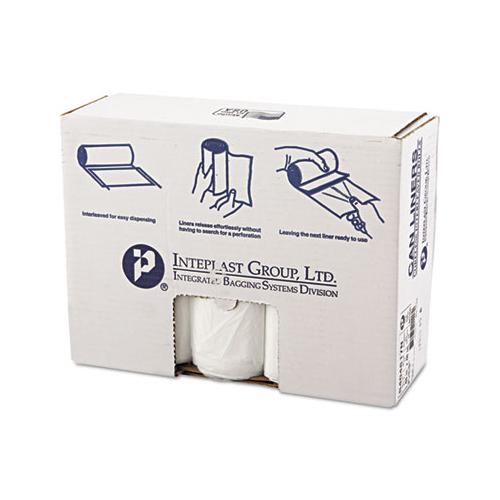 High-density Interleaved Commercial Can Liners, 45 Gal, 17 Microns, 40" X 48", Clear, 250-carton
