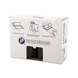 High-density Interleaved Commercial Can Liners, 45 Gal, 22 Microns, 40" X 48", Black, 150-carton