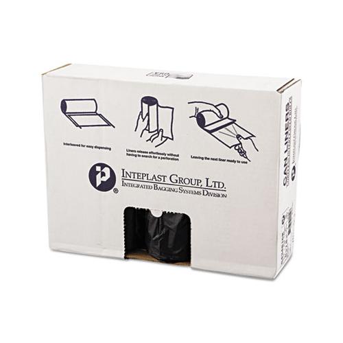 High-density Interleaved Commercial Can Liners, 60 Gal, 16 Microns, 43" X 48", Black, 200-carton
